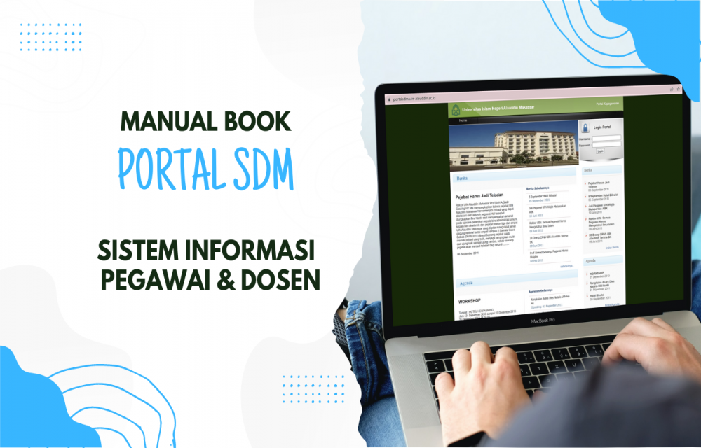 Ilustrasi Panduan Penggunaan Sistem Informasi Kepegawaian (Portal SDM) di UIN Alauddin Makassar